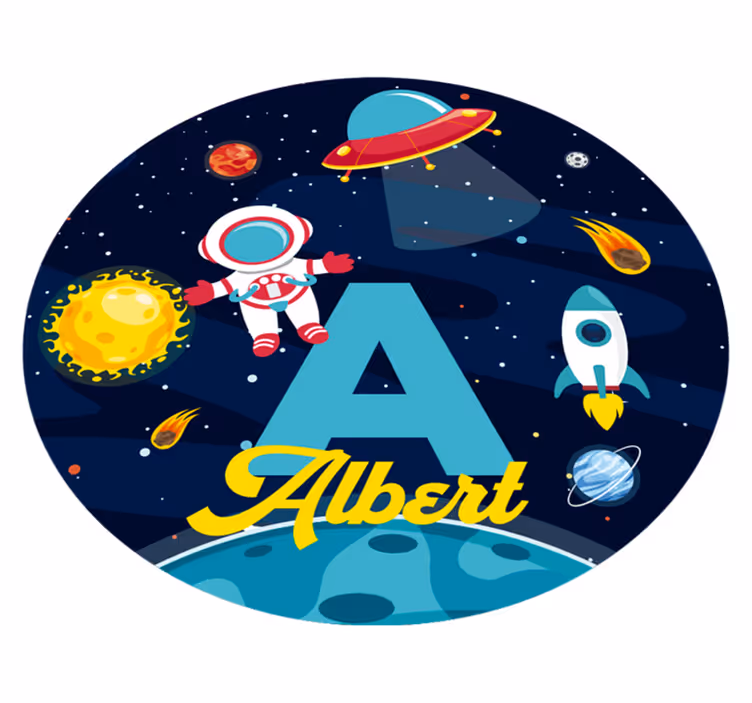 Tilpasset navn i rommet Vinyl teppe flere barn - Tenstickers