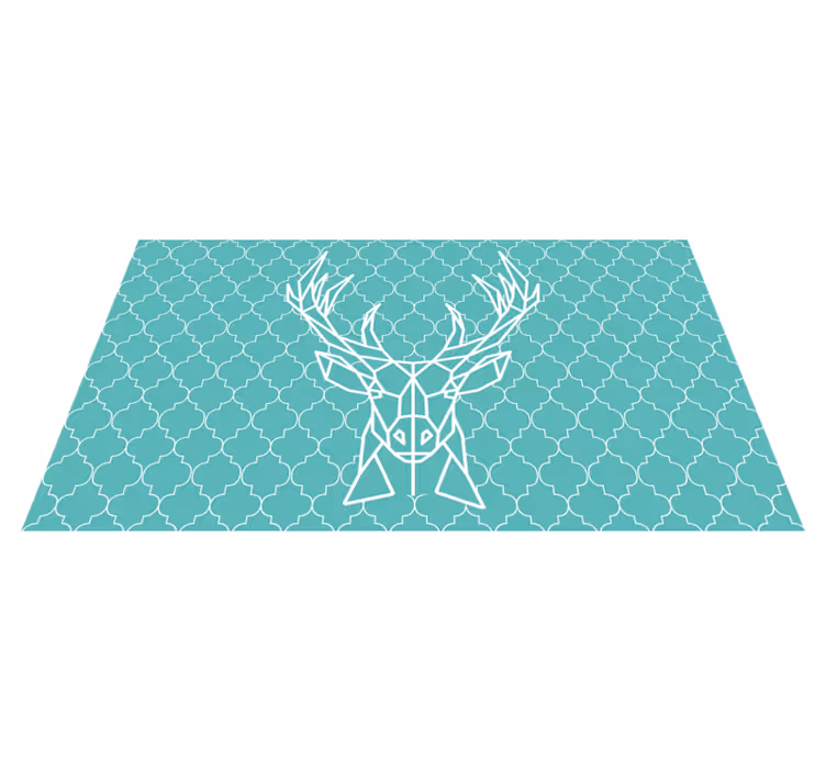 Hjortehode med trekanter nordisk vinyl teppe - Tenstickers