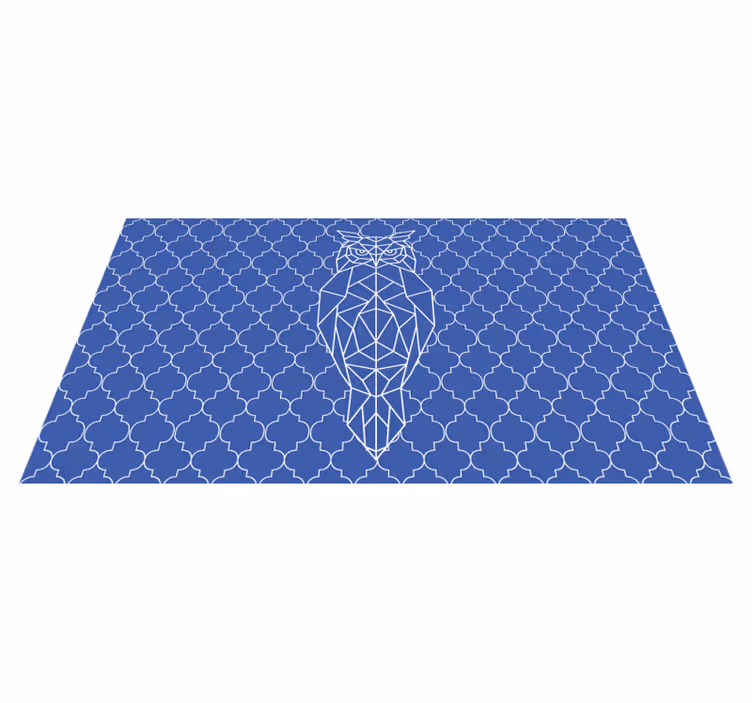 Geometrisk uglemønster vinyl teppe dyr - Tenstickers