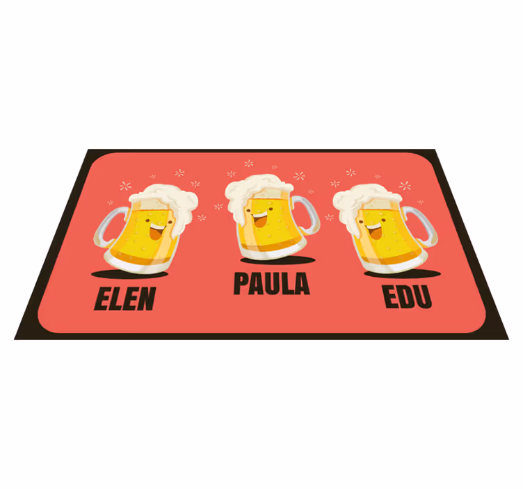 Tilpassede ølkrus vinyl teppe mottak - Tenstickers