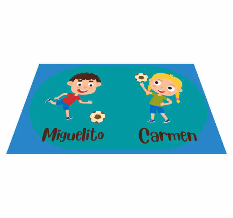 Fotballspiller personlig vinyl teppe - Tenstickers