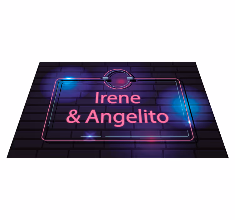 Neon teksturer personlig vinyl teppe - Tenstickers