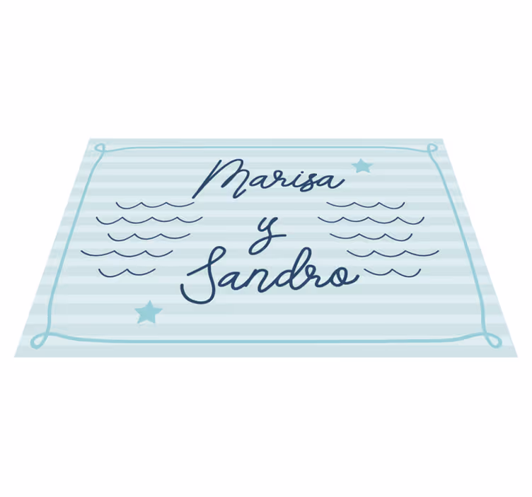 Navn på marinepar vinyl teppe soverom - Tenstickers