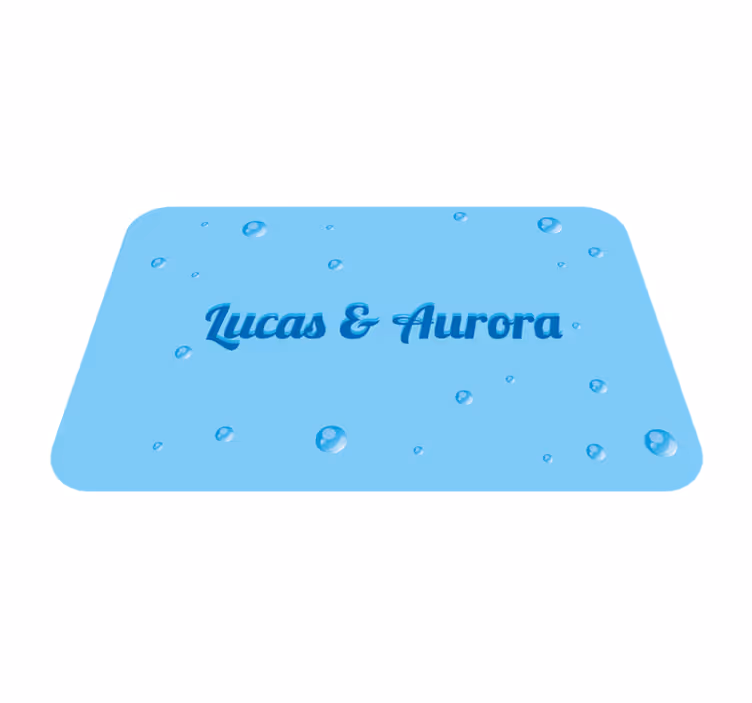 Tåket glass personlig vinyl teppe - Tenstickers