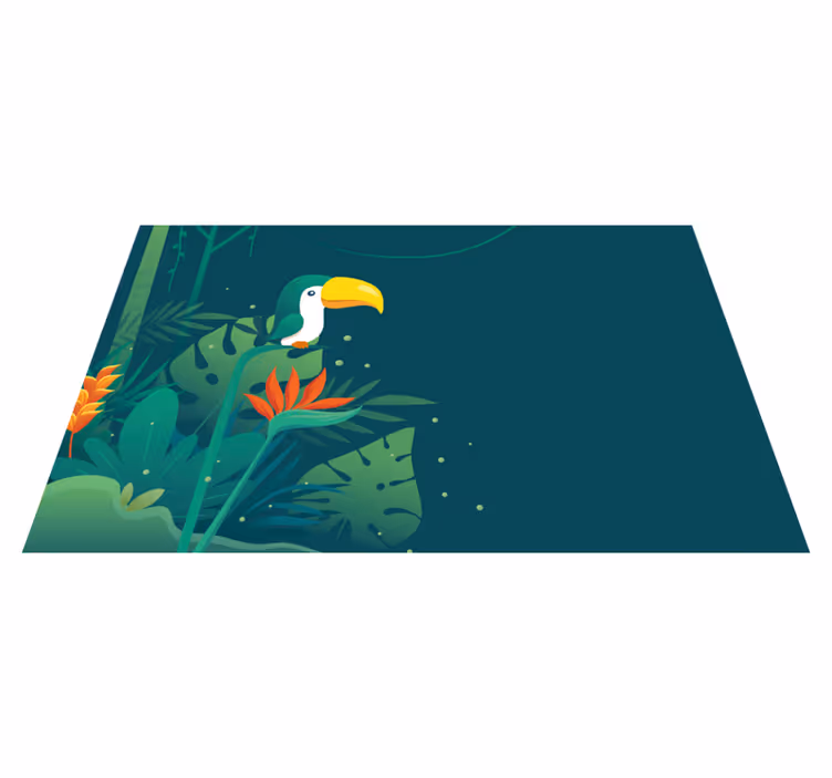Toucan fugl personlig vinyl teppe - Tenstickers