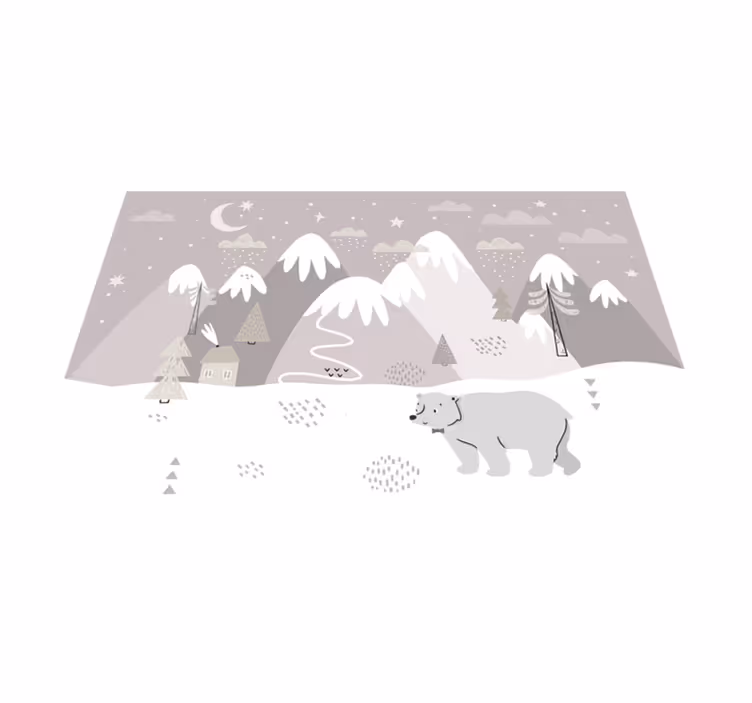 Grå nordiske fjell baby lekematte - Tenstickers