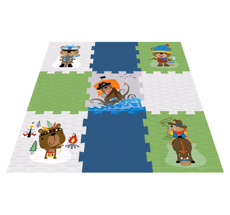 Bjørneventyr barn lekematte - Tenstickers