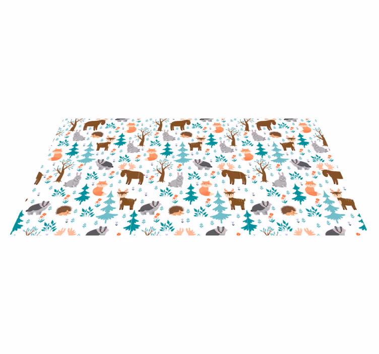 Skogsdyr som leker babylekematte - Tenstickers