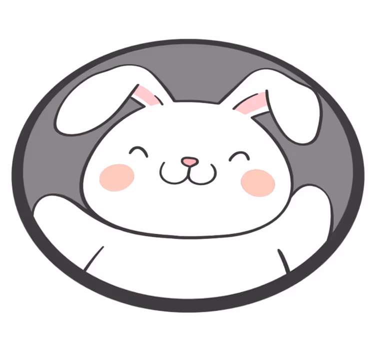 Nordisk grå kanin baby lekematte - Tenstickers