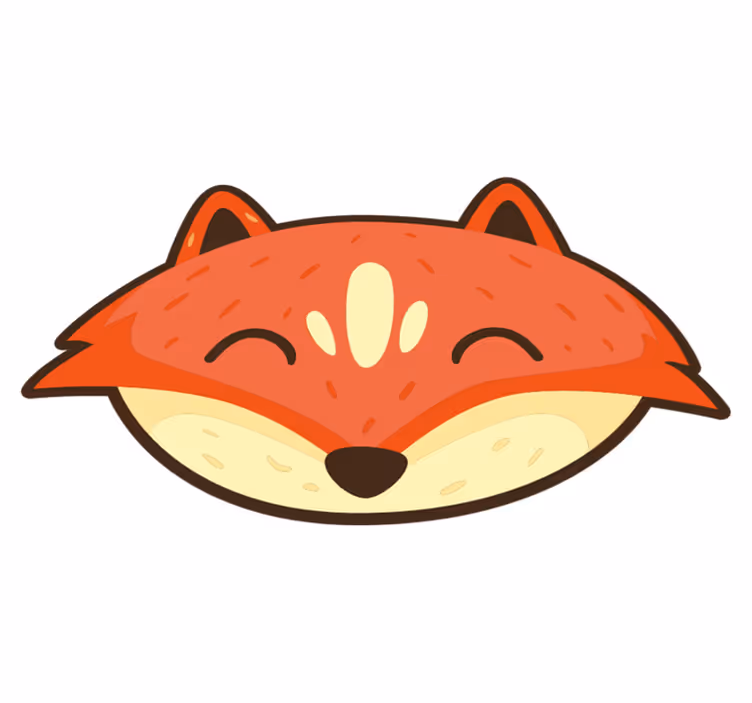 Nordisk rev ansikt baby lekematte - Tenstickers