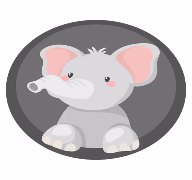 Nordisk grå elefant baby lekematte - Tenstickers