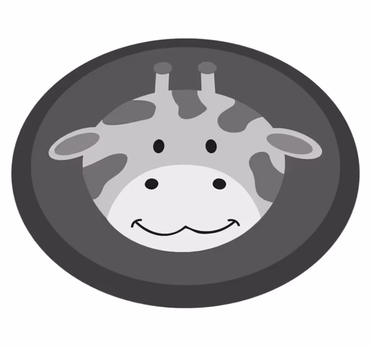 Grå babysjiraff vinyl teppe baby - Tenstickers