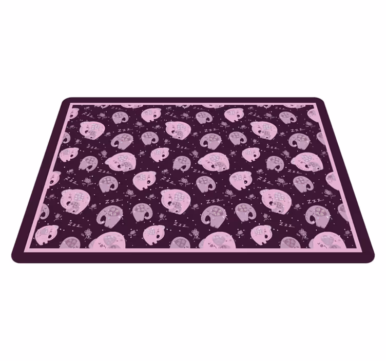 Søte elefantdrømmer vinyl teppe spedbarn - Tenstickers