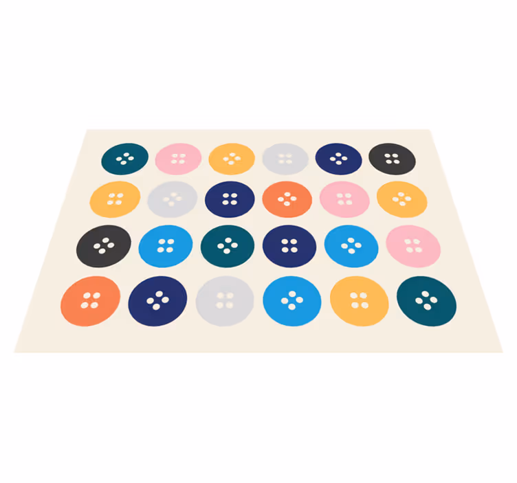 Fargerike knapper baby lekematte - Tenstickers
