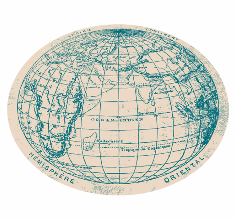 Vintage jord vintage vinyl teppe - Tenstickers