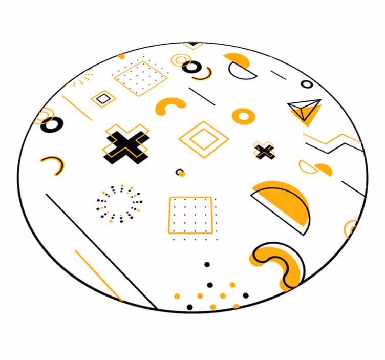 Flere fargede symboler moderne vinyl teppe - Tenstickers