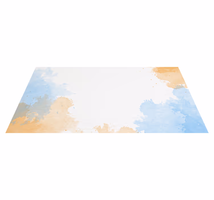 Myke akvarellfarger bad vinyl teppe - Tenstickers