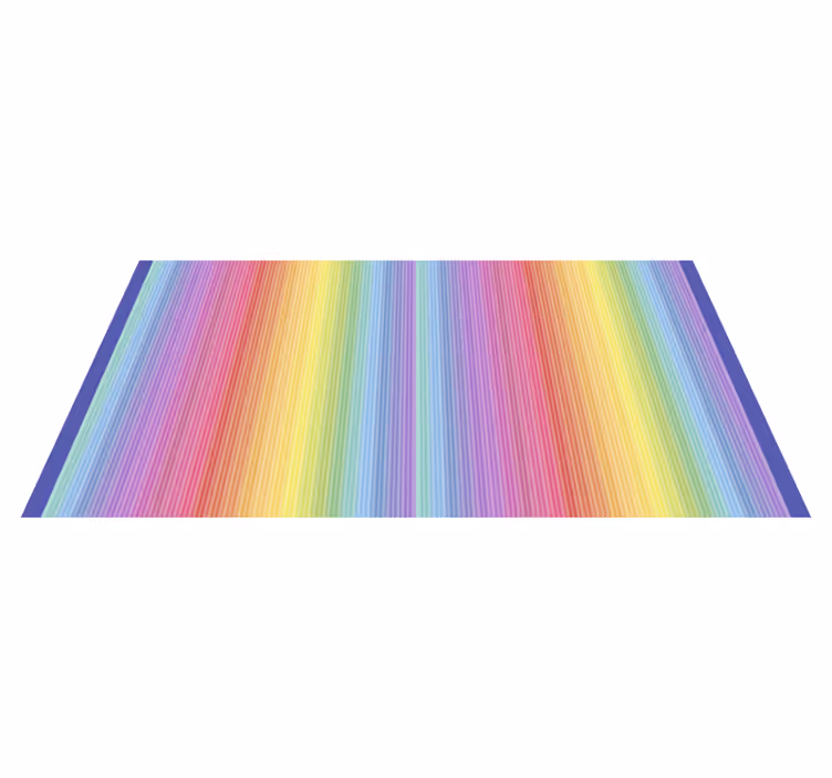Fargerik regnbueeffekt Vinyl teppe striper - Tenstickers