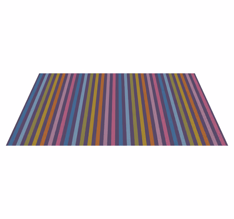 Regnbuestripede striper vinyl teppe - Tenstickers