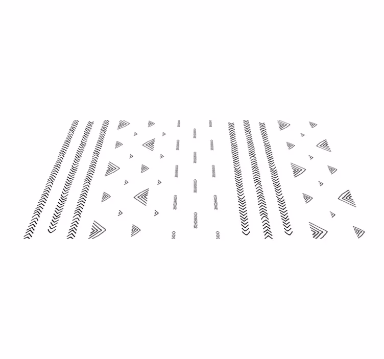 Nordiske sorte og hvite striper vinyl teppe - Tenstickers