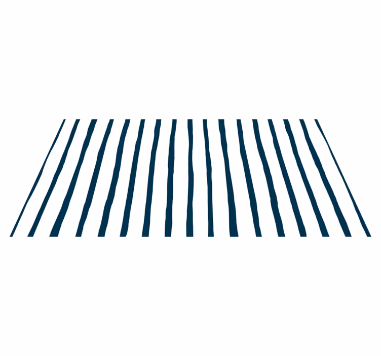 Blå og hvite maritime striper vinyl teppe - Tenstickers