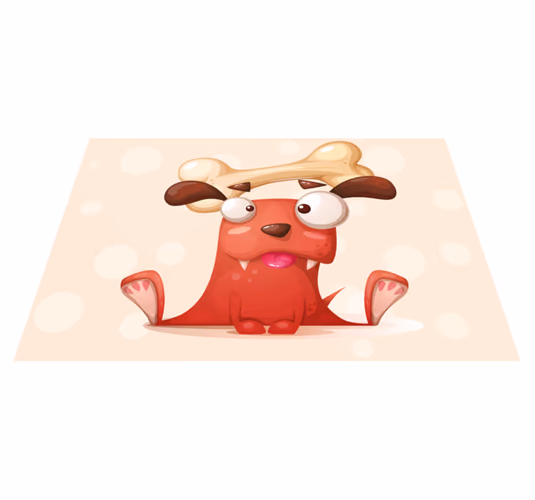 Munter valp vinyl teppe baby - Tenstickers