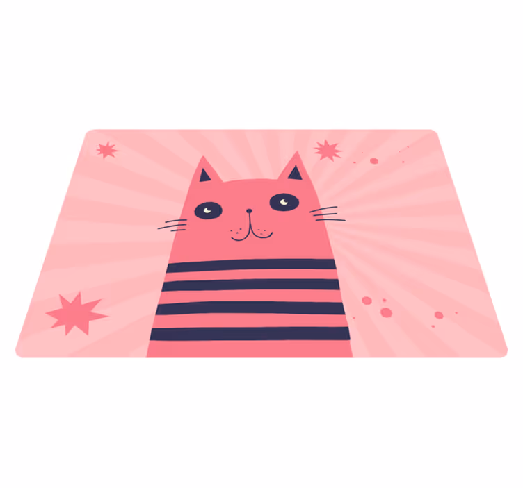 Originalt rosa kattesoverommet - Tenstickers
