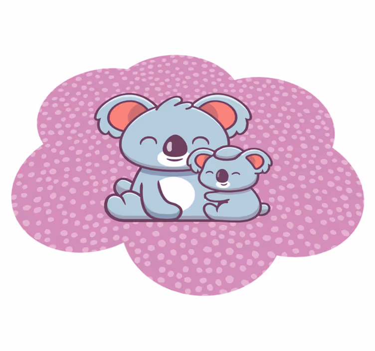 Koala familie design vinyl teppe spedbarn - Tenstickers