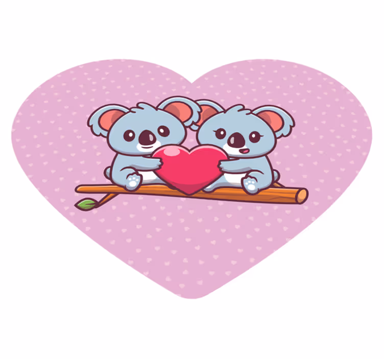 Søte koalaer som kjærlig klemmer vinyl teppe spedbarn - Tenstickers