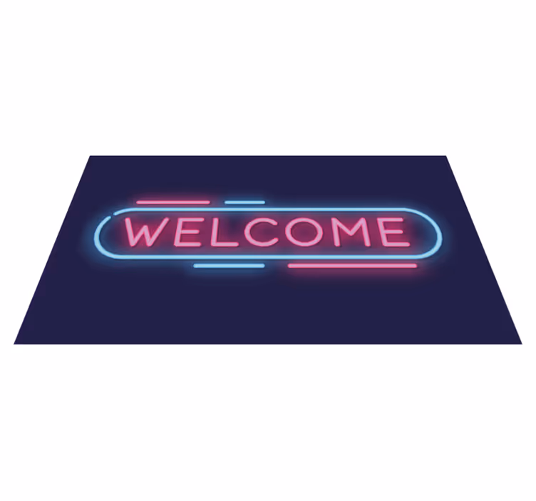 Velkommen neon design inngangsparti fliser - Tenstickers
