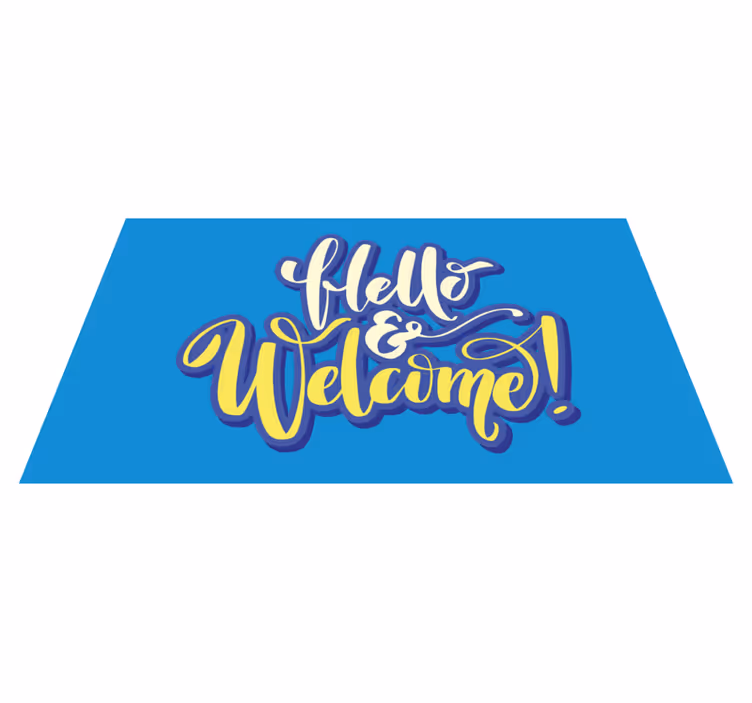 Hei og velkommen vinyl teppe mottak - Tenstickers