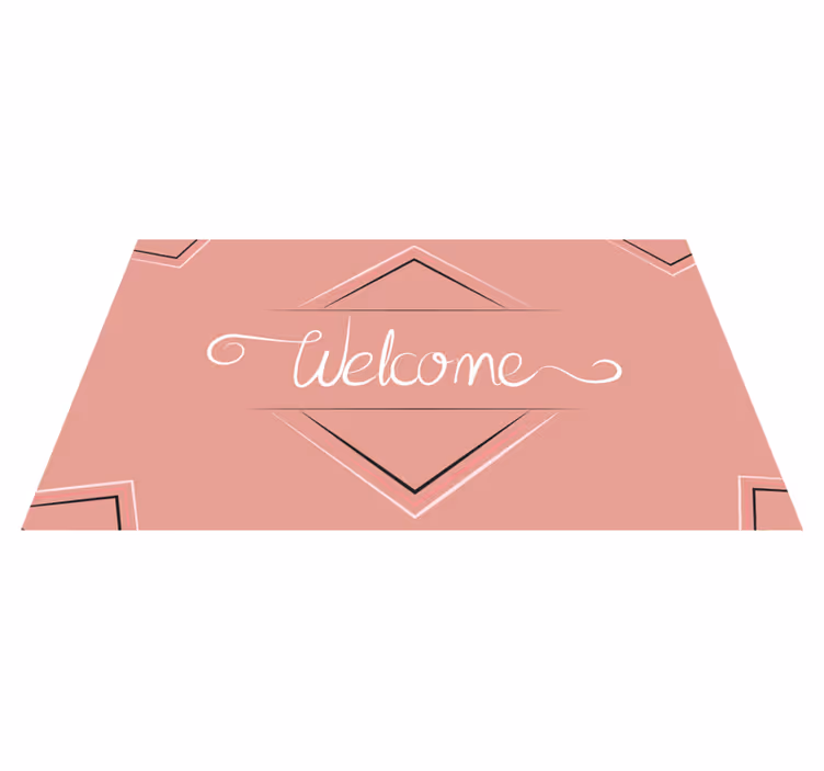 Elegante rosa velkomstdesign inngangsparti fliser - Tenstickers