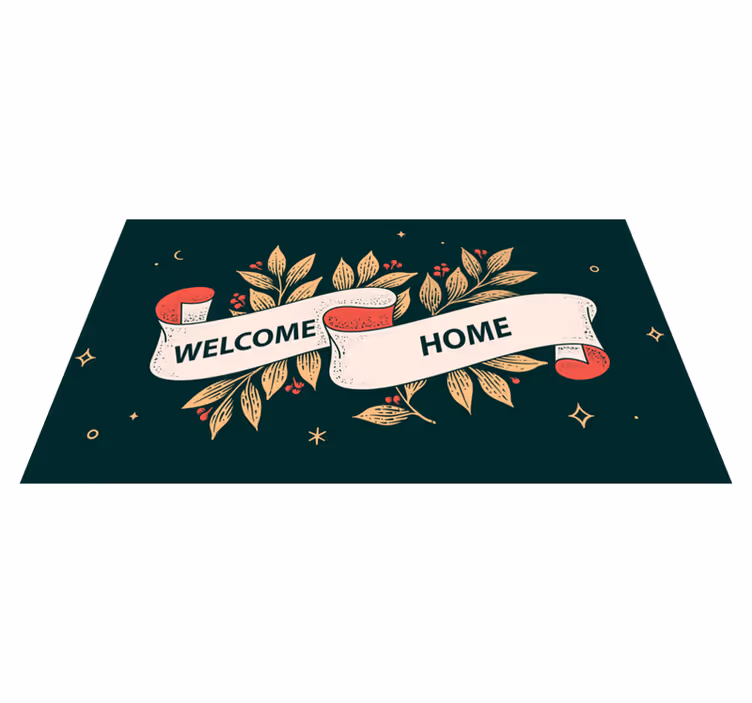 Velkommen hjem retro design inngangsparti fliser - Tenstickers