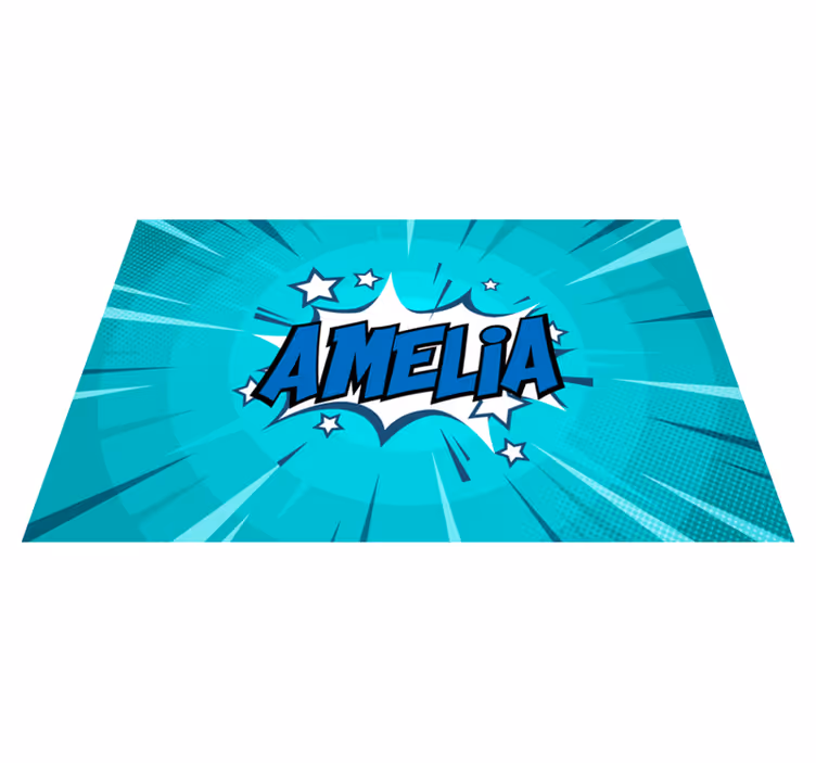 Tegneseriestilnavn vinyl teppe ungdom - Tenstickers
