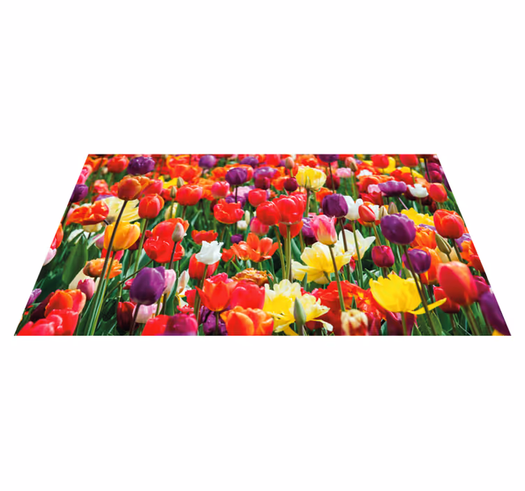 Forskjellige tulipaner feltblomsterteppe - Tenstickers