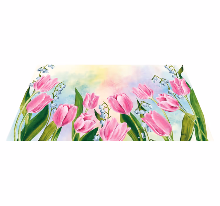 Tulipanmaleri blomsterteppe - Tenstickers