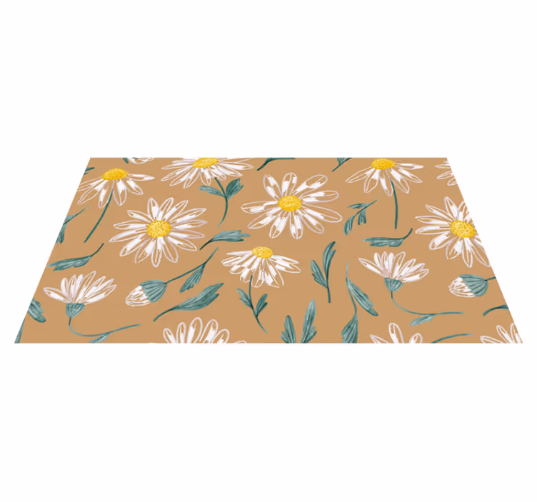 Tusenfryd blomst blomstrende blomster vinyl teppe - Tenstickers