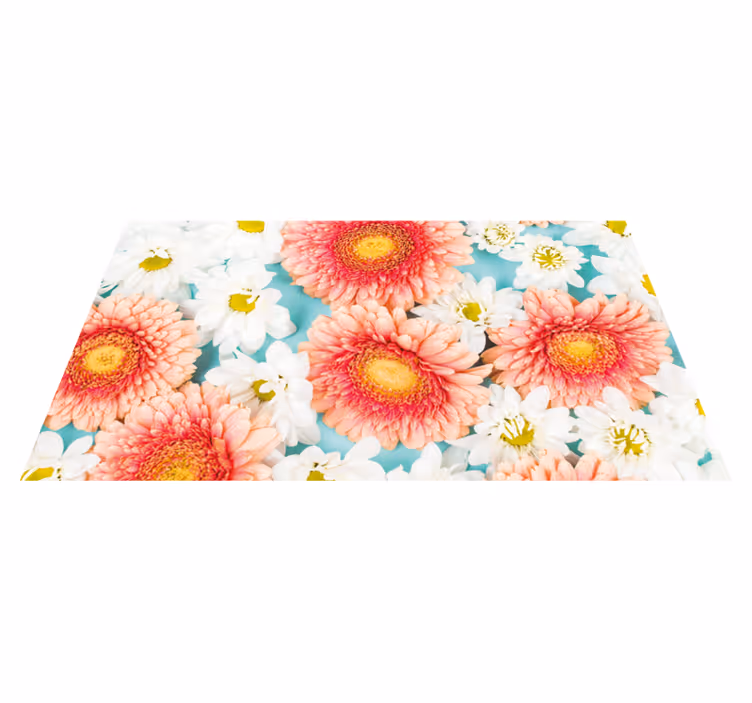 Tusenfryd blomster nærbilde blomster vinyl teppe - Tenstickers