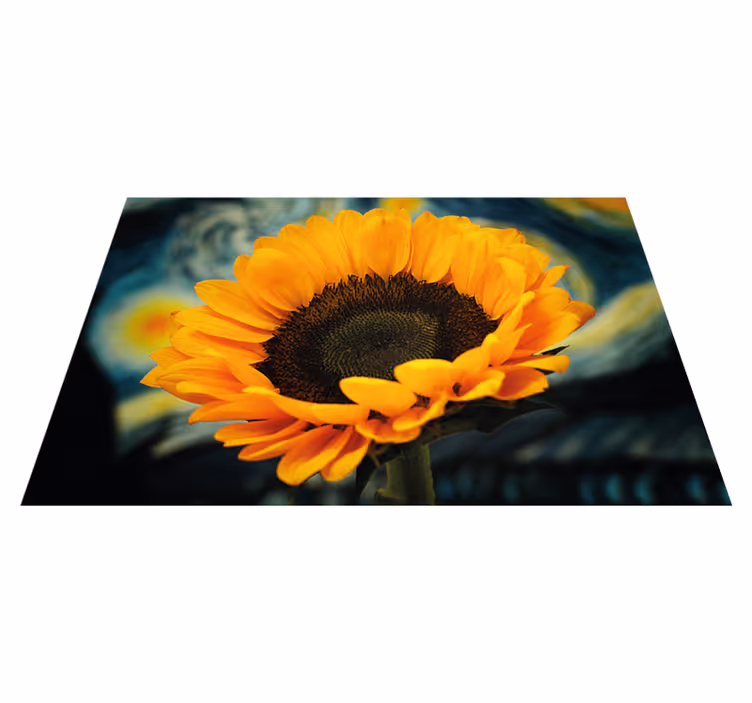 Store solsikker blomster vinyl teppe - Tenstickers