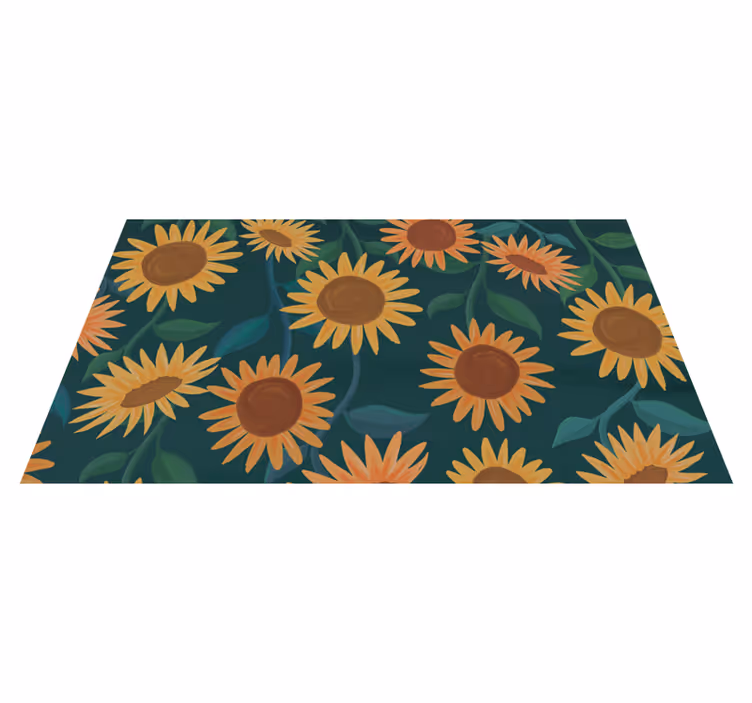 Solsikker plante blomster vinyl teppe - Tenstickers