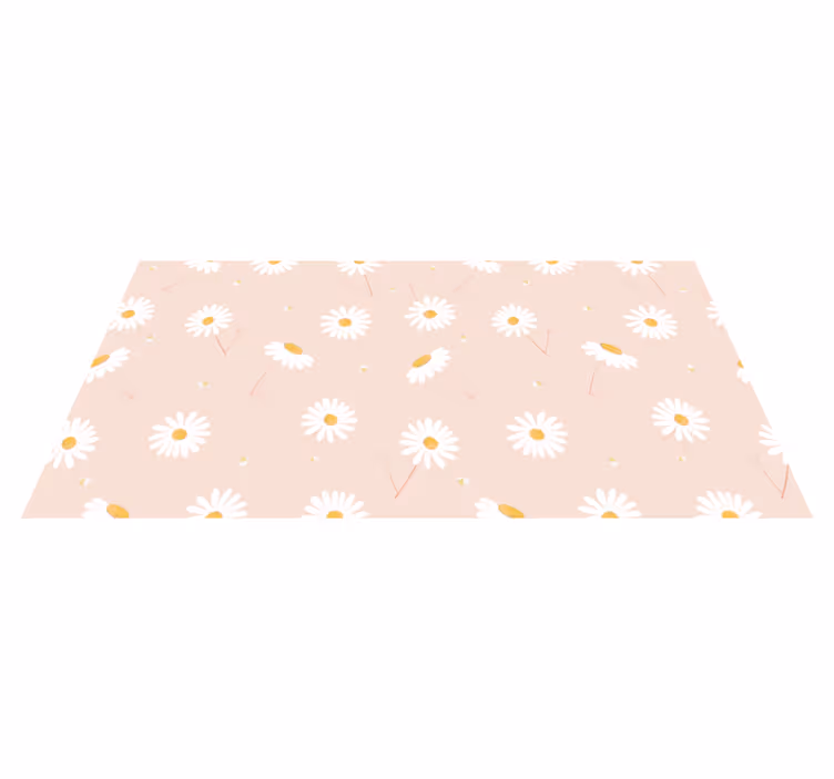 Daisy blomsteroppsats vinyl teppe blomster og planter - Tenstickers