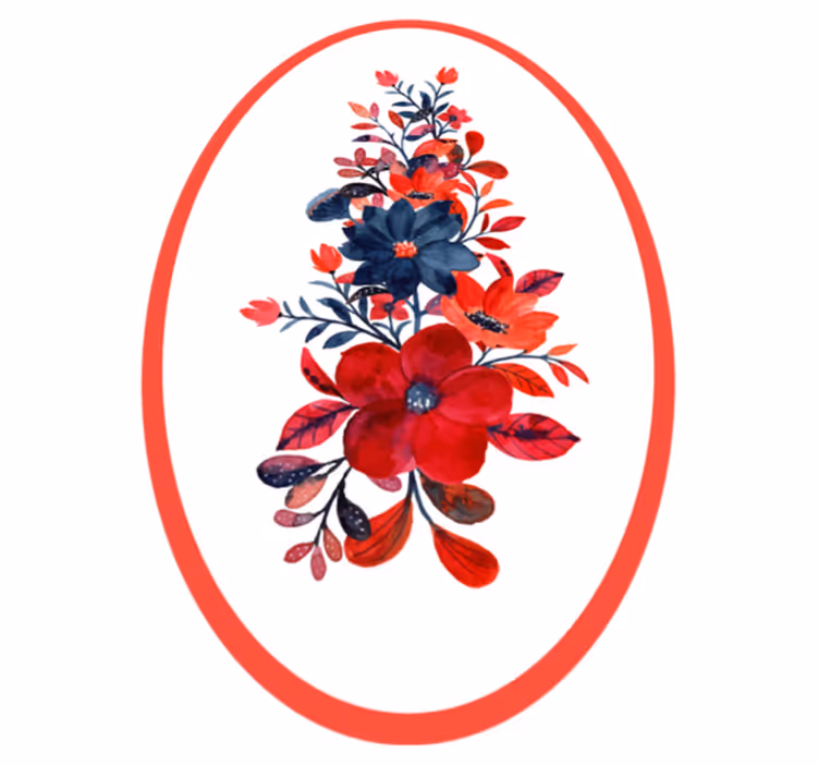 Blomsteroppsats vinyl teppe blomster og planter - Tenstickers