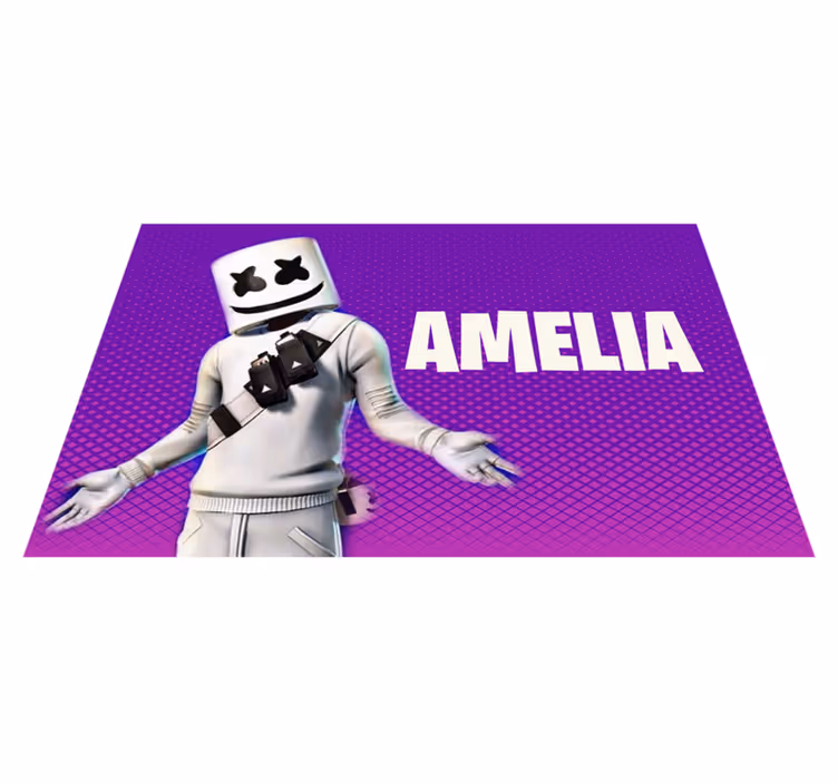 Videospill marshmallow gutt soverommet vinyl teppe - Tenstickers