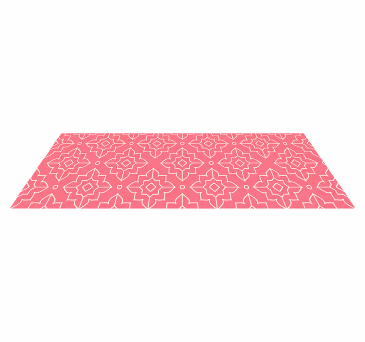Originalt rosa design spisestueteppe - Tenstickers