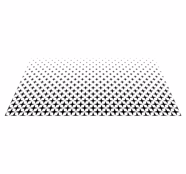 Svart og hvitt design vinyl teppe for kontor - Tenstickers