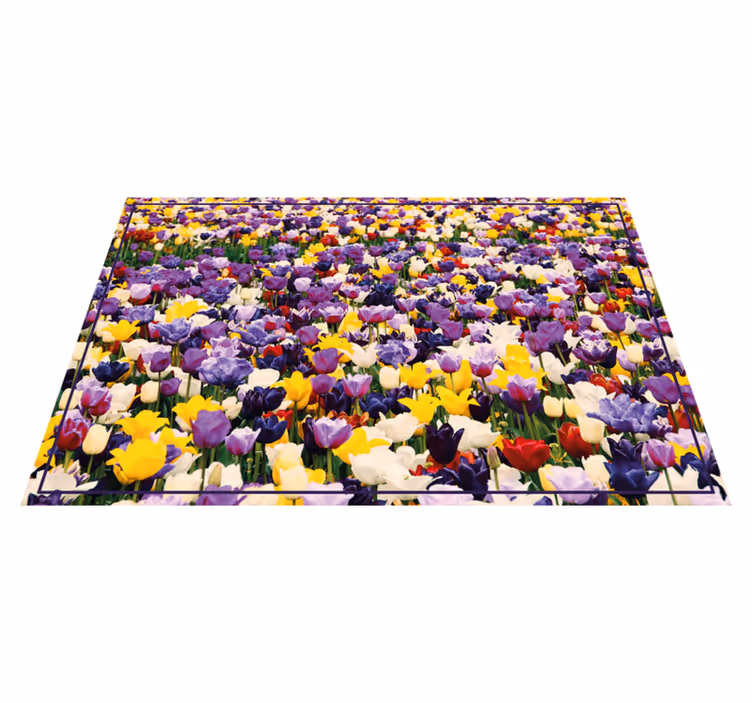 Flere tulipaner i et feltblomsterteppe - Tenstickers