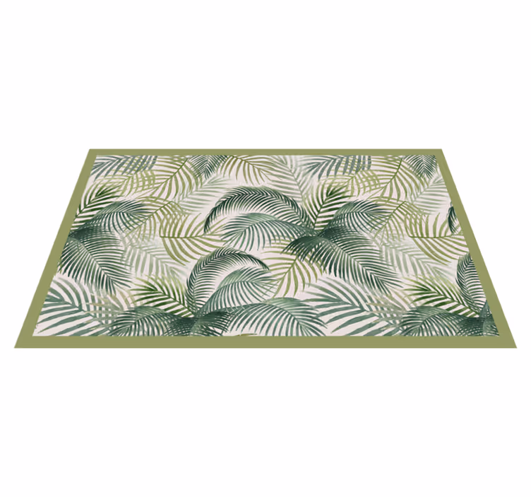 Palmetre blader natur vinyl teppe - Tenstickers