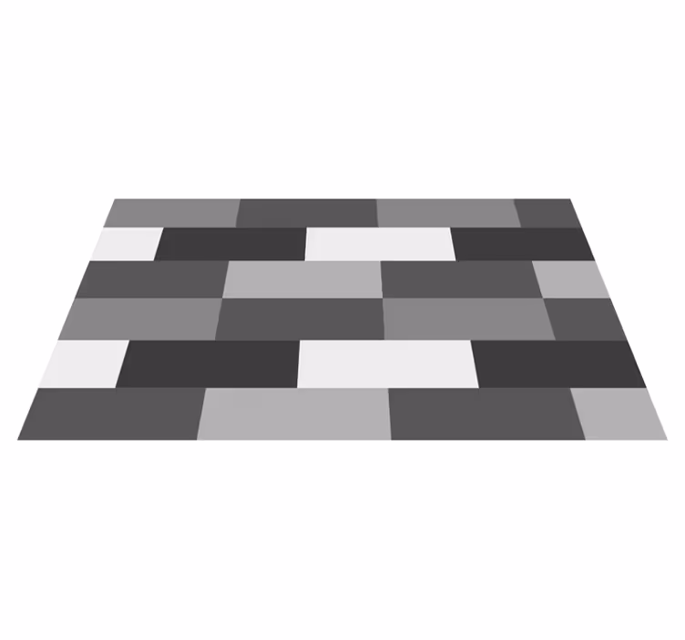 Monokrom blokkoppsett bad vinyl teppe - Tenstickers