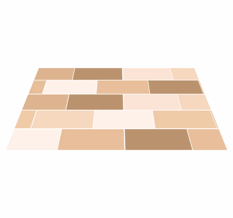 Beige pvc fliser gulvteppe - Tenstickers