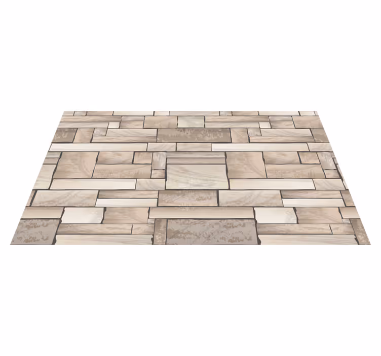 Beige steinfliser vinyl gulvteppe - Tenstickers
